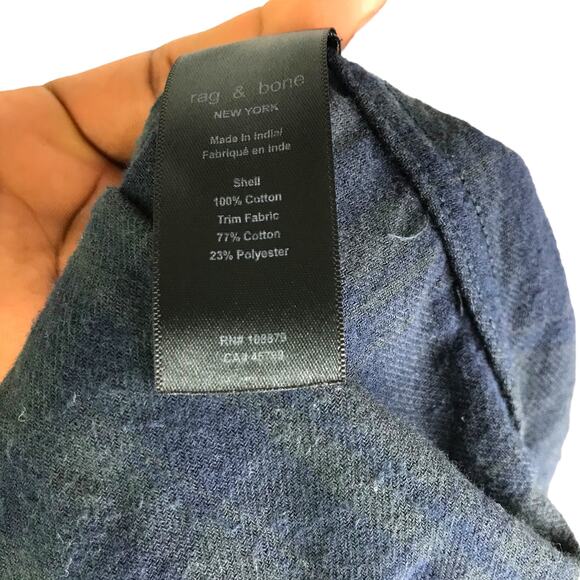 Rag & Bone Shirt Mens SP Green Blue Plaid Button Down Long Sleeve Collar Cotton - Picture 9 of 10